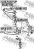 FEBEST MAB-116 Control Arm-/Trailing Arm Bush